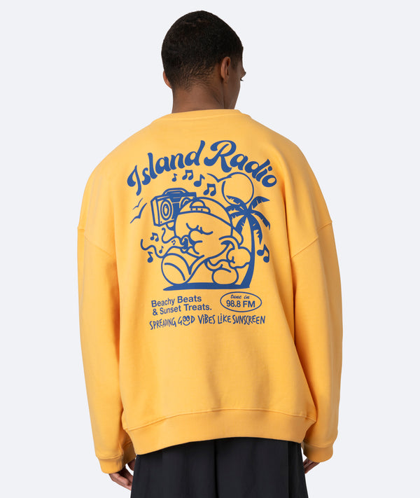 On Vacation Club Island Radio Sweater - Yellow