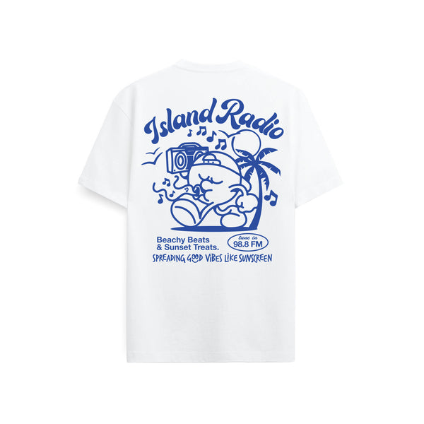 On Vacation Club Island Radio T-Shirt - White