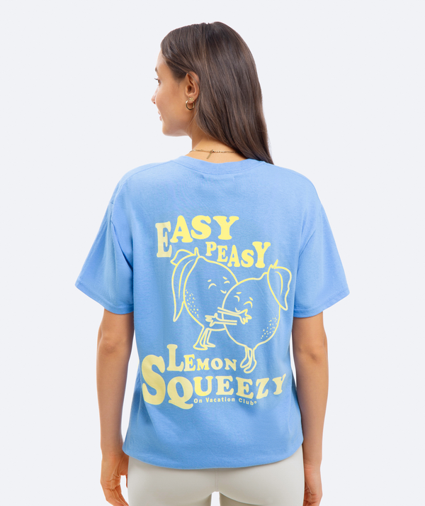 On Vacation Club Lemon Squeezy T-Shirt - Light Blue