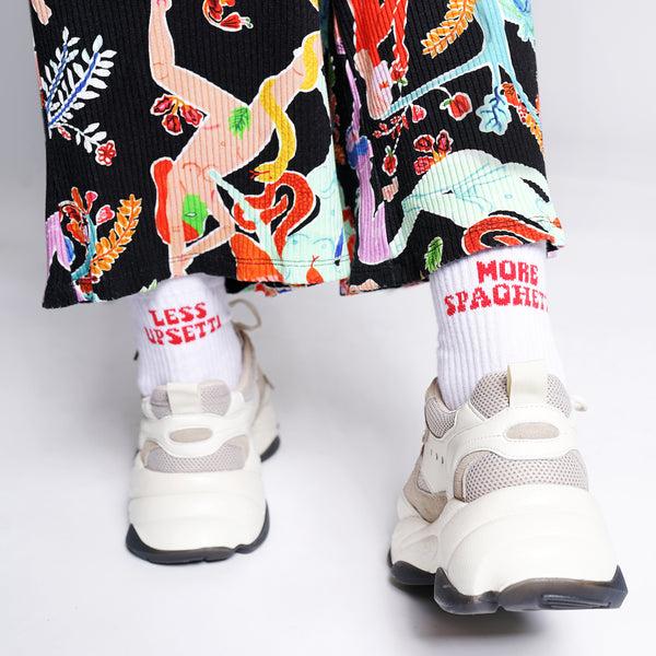 On Vacation Club Less Upsetti Tennis Socks - White