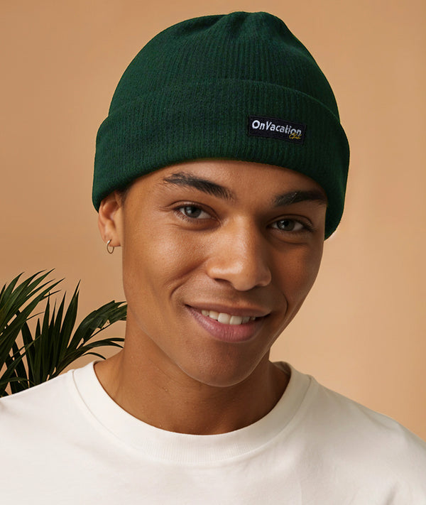 On Vacation Club Members Club Beanie - Dark Green