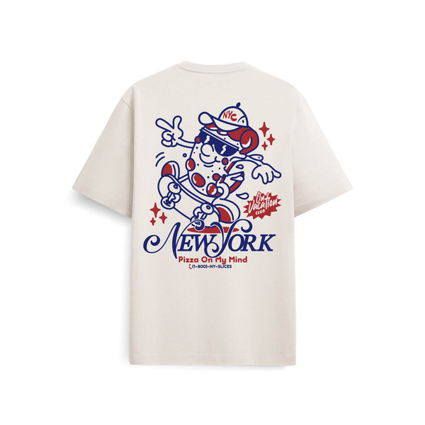 On Vacation Club NYC Pizza T-Shirt - Beige