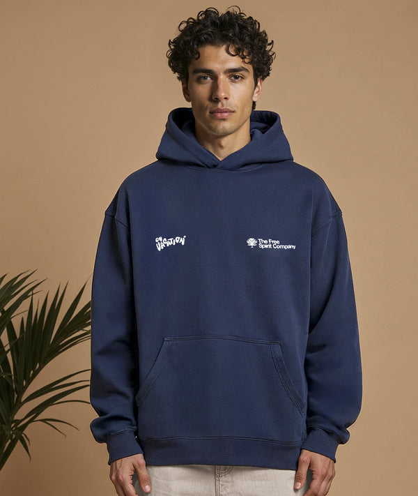 On Vacation Club Positive Energy Hoodie - Navy