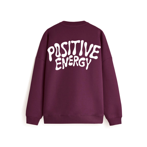On Vacation Club Positive Energy Sweater - Burgundy
