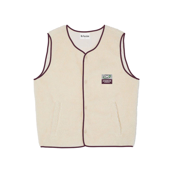 on vacation club Wanderlust Fleece Vest - Beige