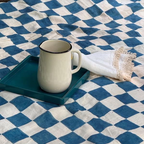 once milano chess printed pattern picnic or indoor/outdoor blanket