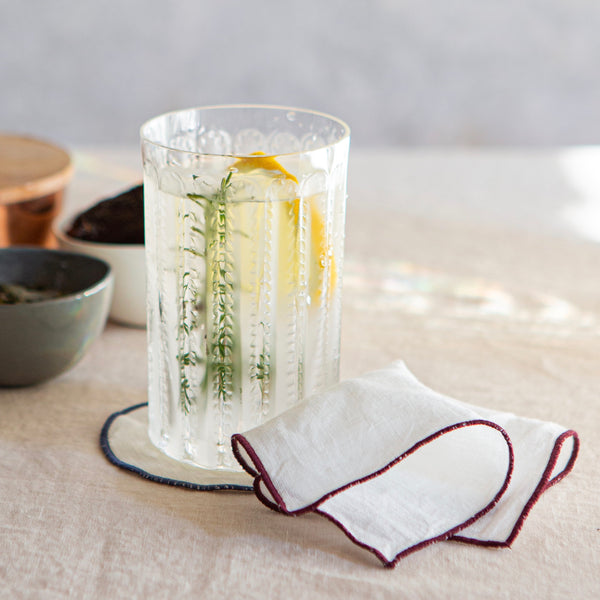 once milano cocktail napkin with rolled hem set of 4