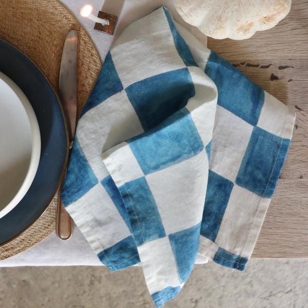 once milano napkins with chess printed pattern set of 4