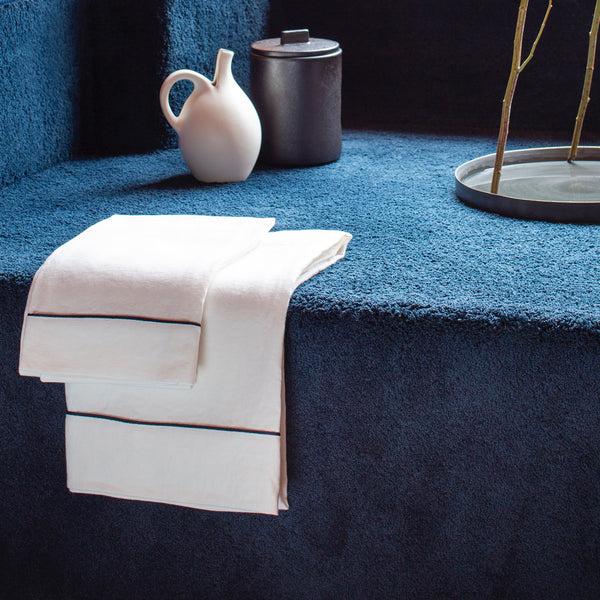 Once Milano Canvas Linen Towels With Piping