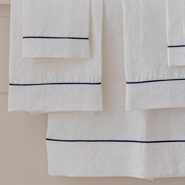 Once Milano Canvas Linen Towels With Piping