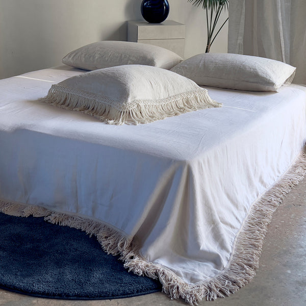 Once Milano Cushion Case With Extra Long Fringe