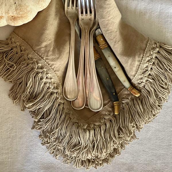Once Milano Napkin With Long Fringe Set Of 4