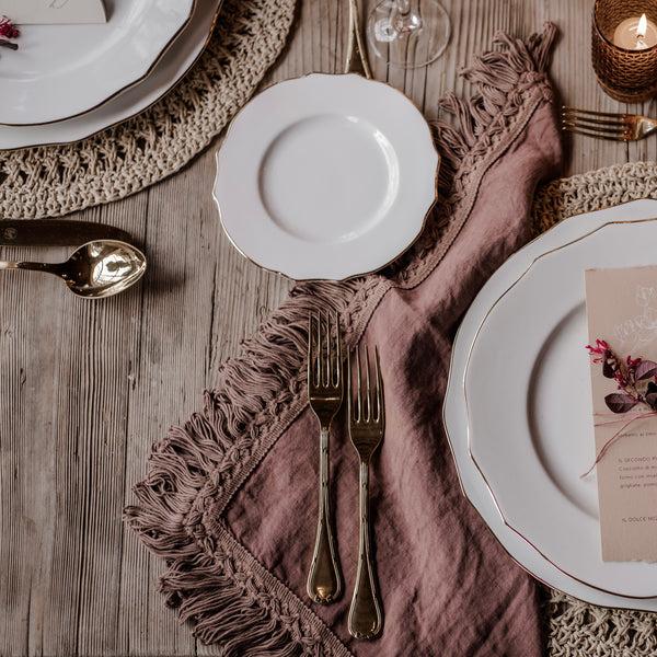 Once Milano Napkin With Long Fringe Set Of 4