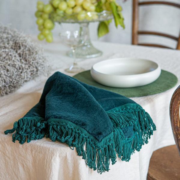 Once Milano Napkin With Long Fringe Set Of 4