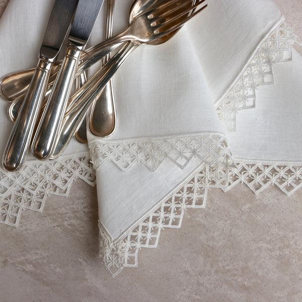 Once Milano Napkin With Macrame Set Of 4