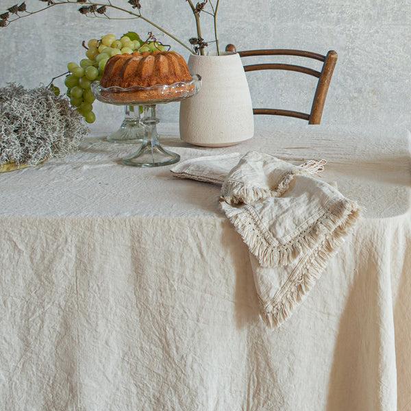 once milano napkin with short fringe set of 4