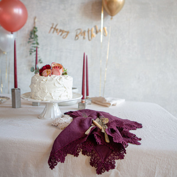 Once Milano Napkin With Sicily Lace Set Of 4