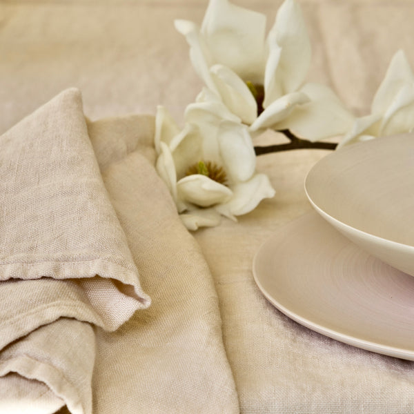 once milano napkins in heavy linen set of 4