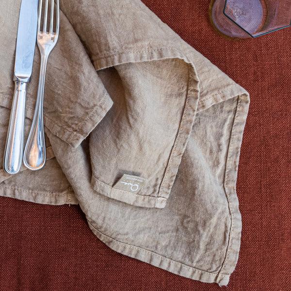 once milano napkins in light linen set of 4