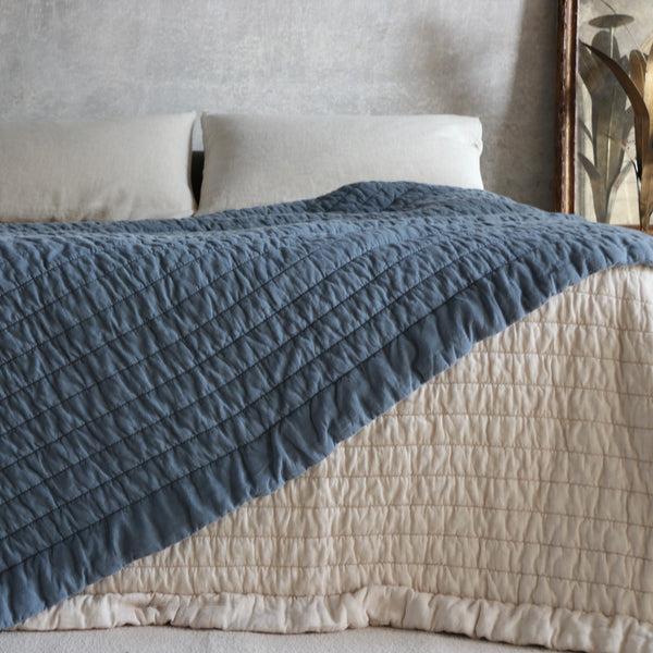 once milano new wavy linen blanket