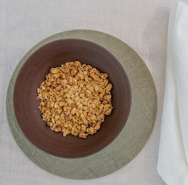 Once Milano Round Placemat Cover In Linen Set Of 2