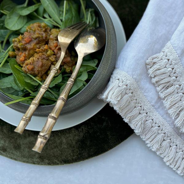 Once Milano Round Velvet Placemat Cover Set Of 2