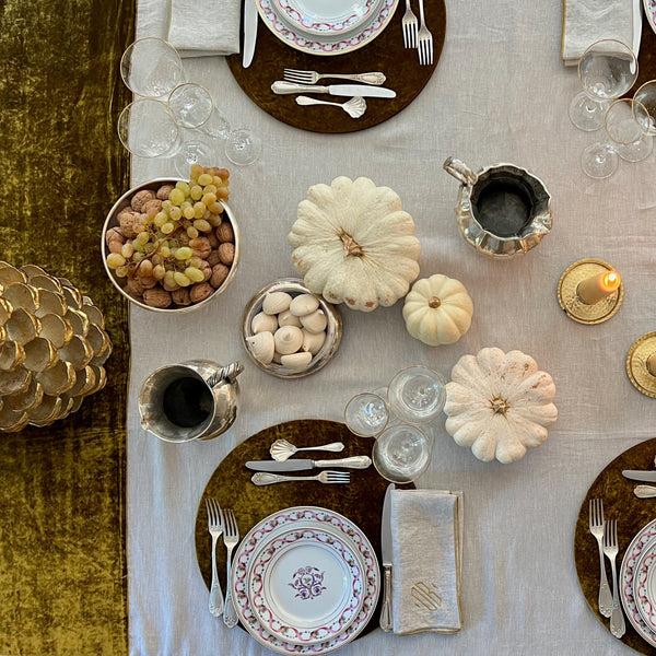 Once Milano Round Velvet Placemat Cover Set Of 2