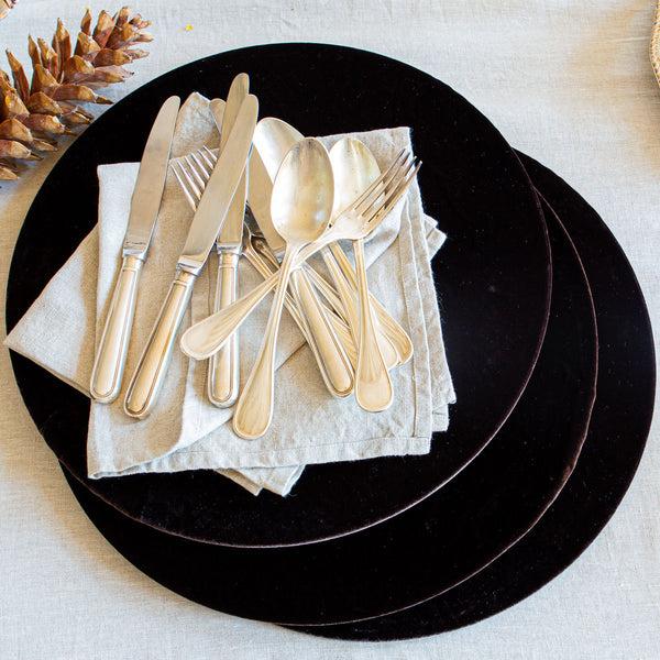 Once Milano Round Velvet Placemat Cover Set Of 2
