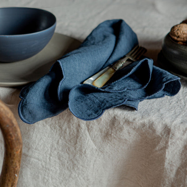 Once Milano Scalloped Napkin Set Of 4