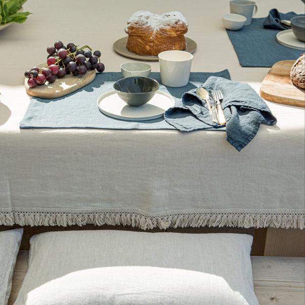 Once Milano Tablecloth With Short Fringe
