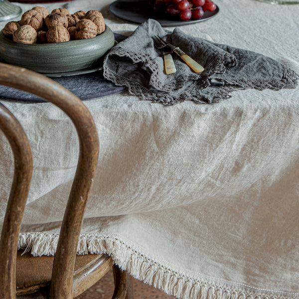 Once Milano Tablecloth With Short Fringe