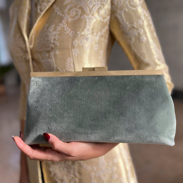 Once Milano Velvet Clutch