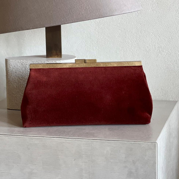 Once Milano Velvet Clutch