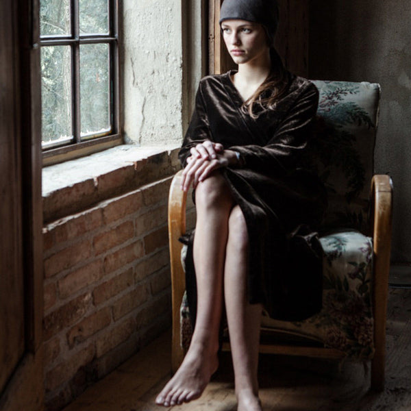 Once Milano Velvet Dressing Gown
