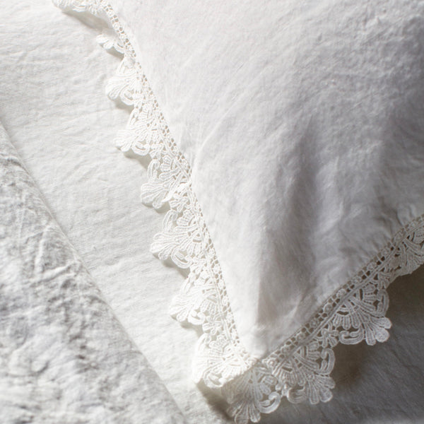 Once Milano Pillowcase With Sicily Lace Set Of 2 - All Sizes