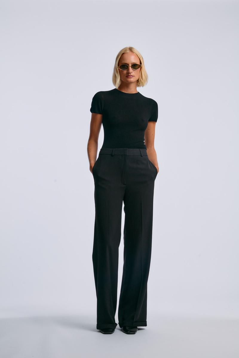 One & Other AMANDA KNITTED TOP BLACK