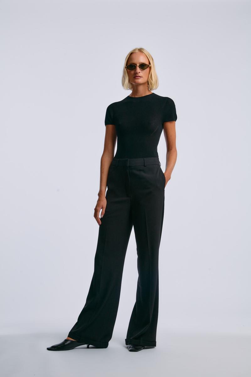 One & Other AMANDA KNITTED TOP BLACK