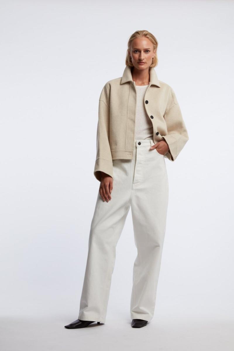 One & Other ANDY WOOL JACKET EGGSHELL