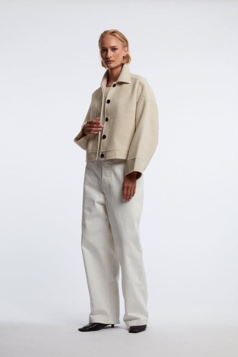 One & Other ANDY WOOL JACKET EGGSHELL