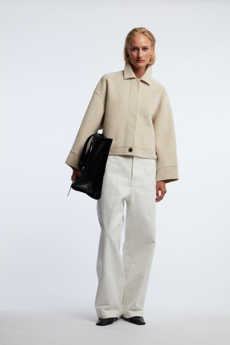 One & Other ANDY WOOL JACKET EGGSHELL