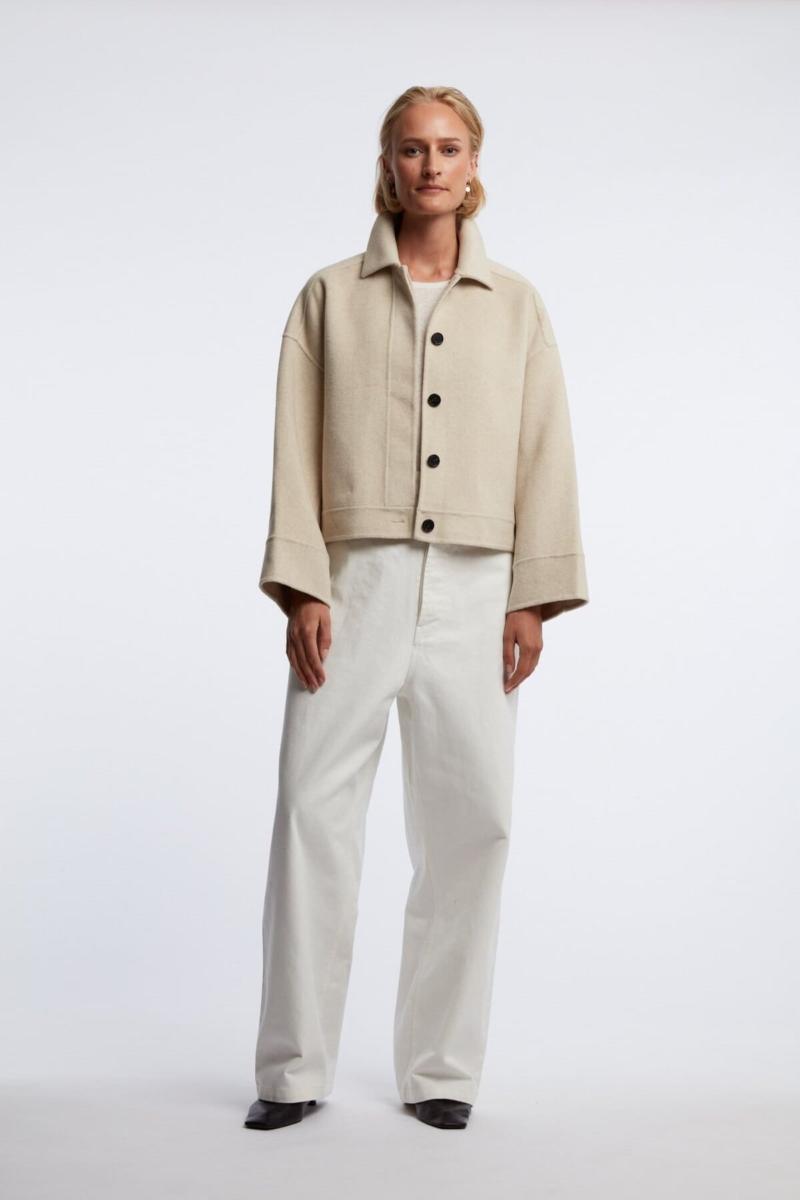 one & other ANDY WOOL JACKET EGGSHELL