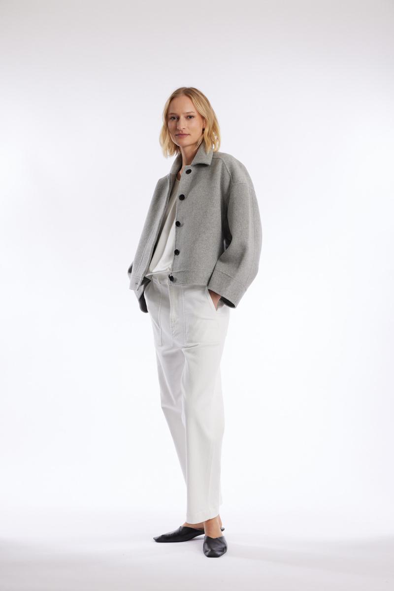 One & Other ANDY WOOL JACKET LT GREY MELANGE
