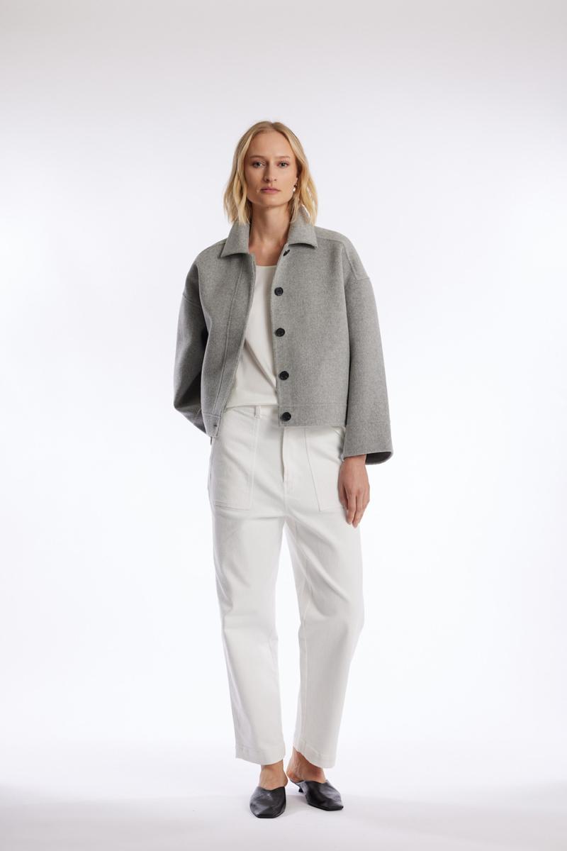 one & other ANDY WOOL JACKET LT GREY MELANGE