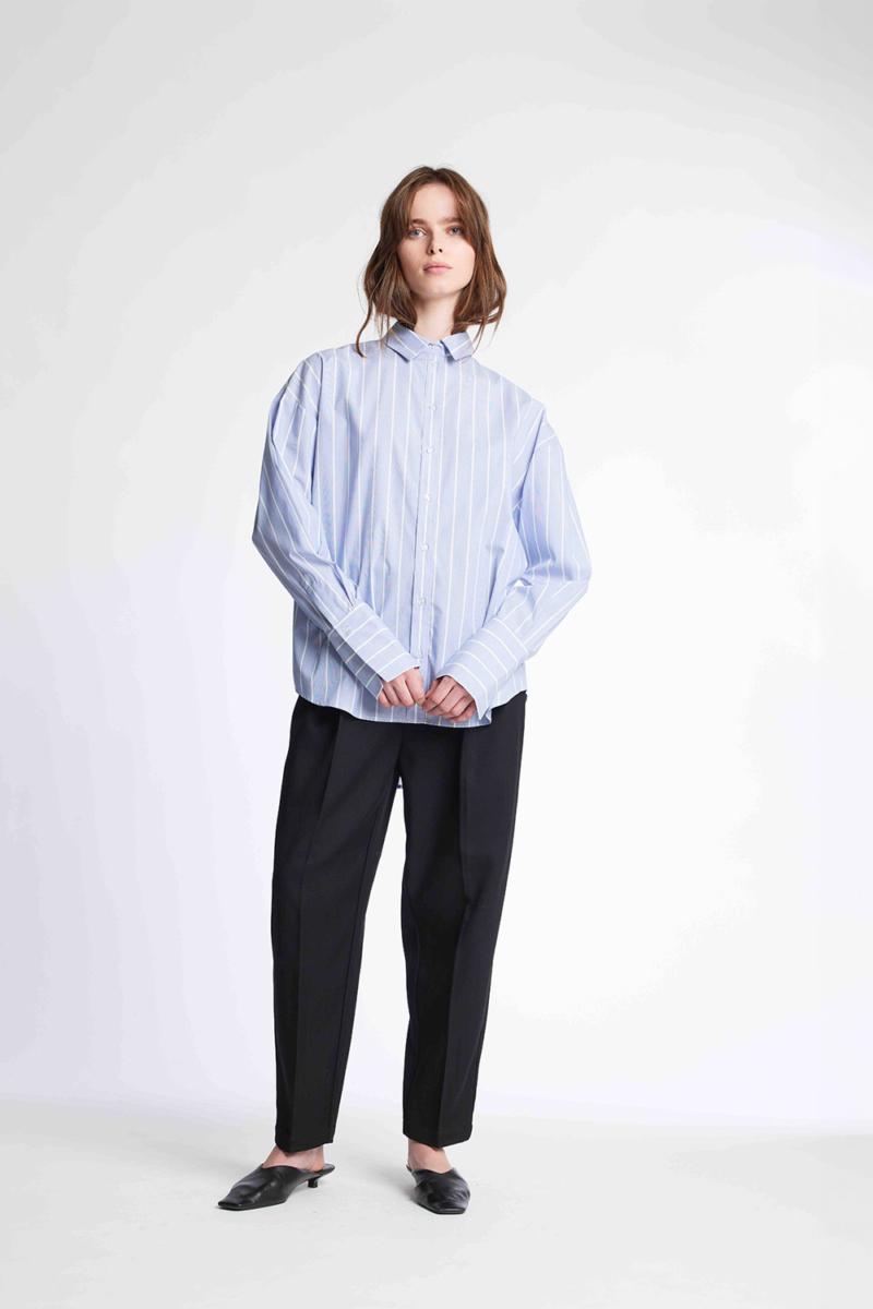 One & Other DANA SHIRT NAVY STRIPE