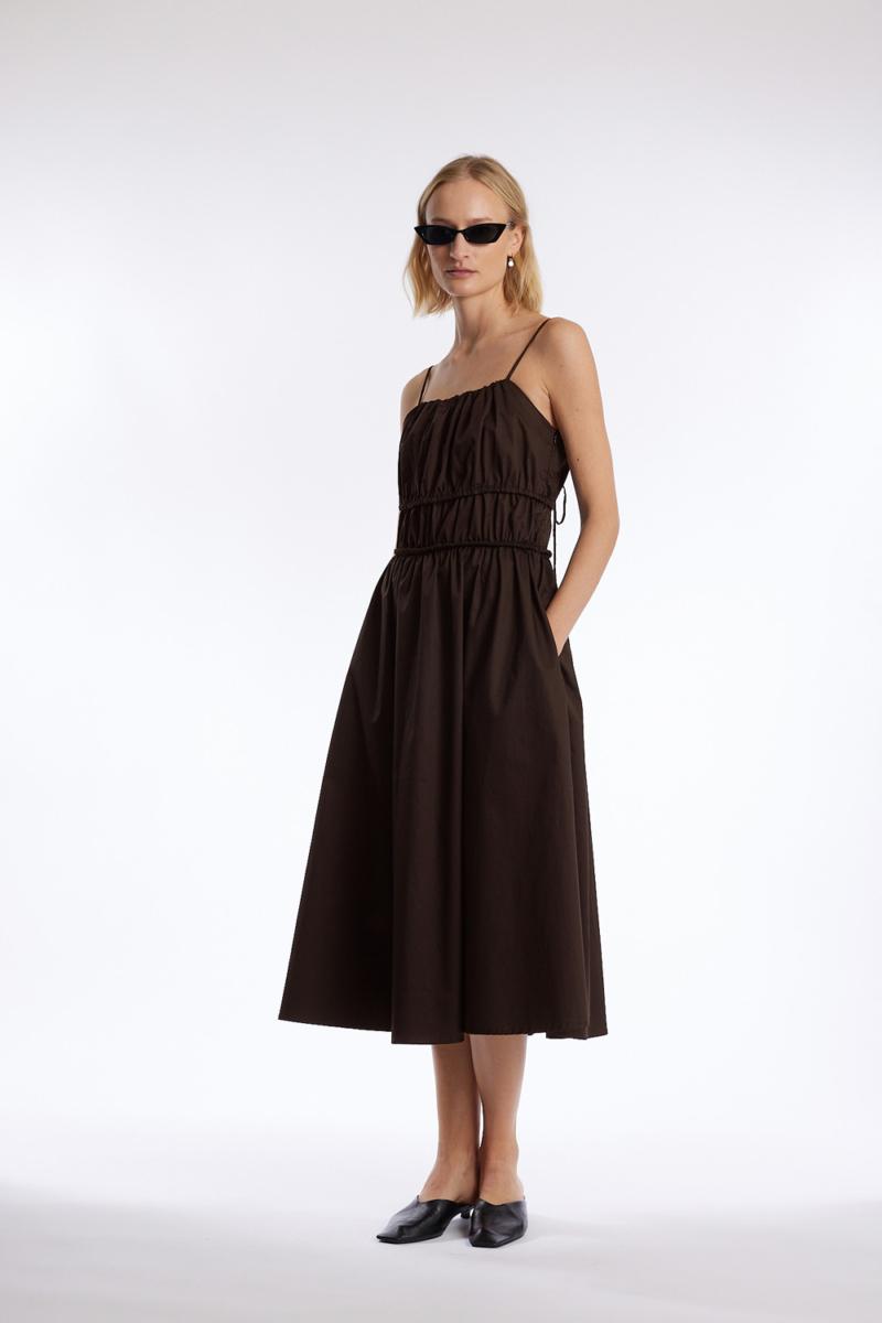 One & Other EDMA DRESS CHOCOLATE