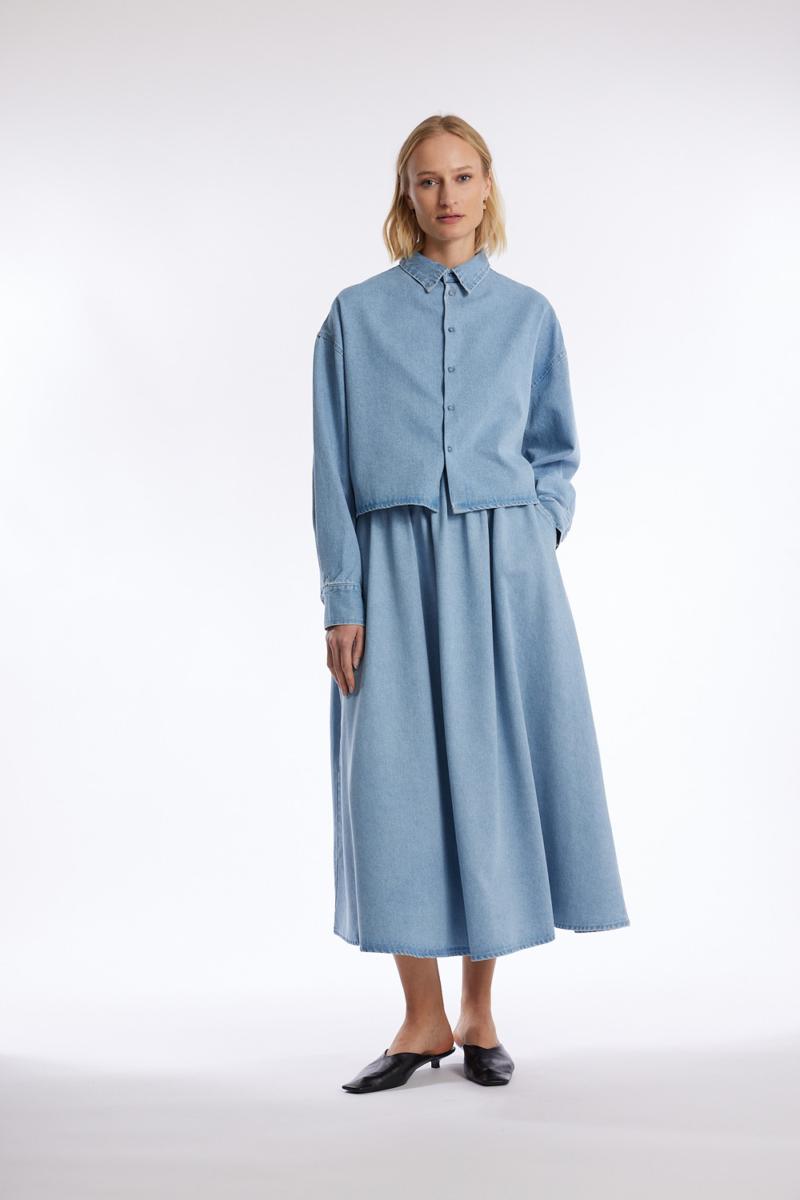 one & other FINLEY DENIM SHIRT LT BLUE DENIM