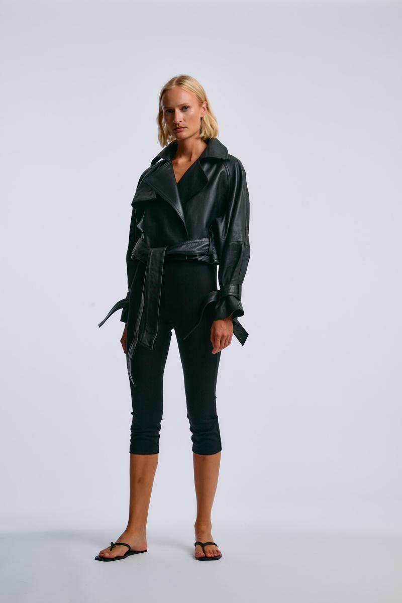 One & Other HALEN LEATHER JACKET BLACK