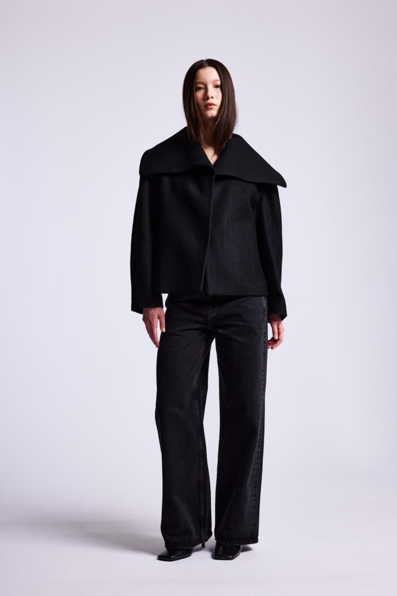 One & Other ISEL WOOL JACKET BLACK