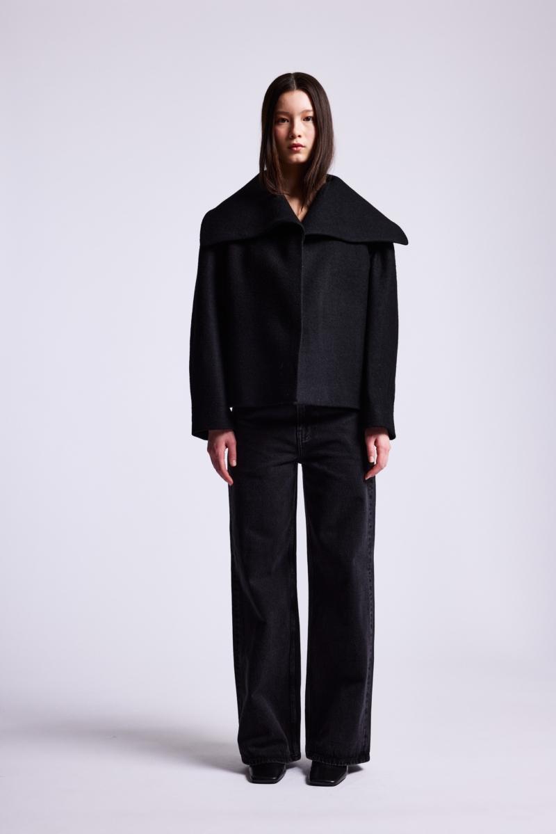 one & other ISEL WOOL JACKET BLACK