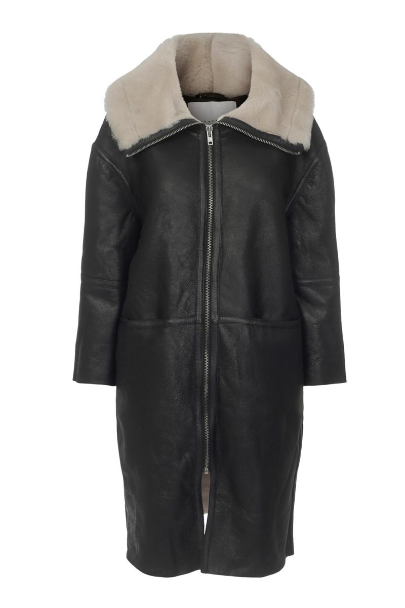 one & other LOLLO SHEARLING COAT BLACK